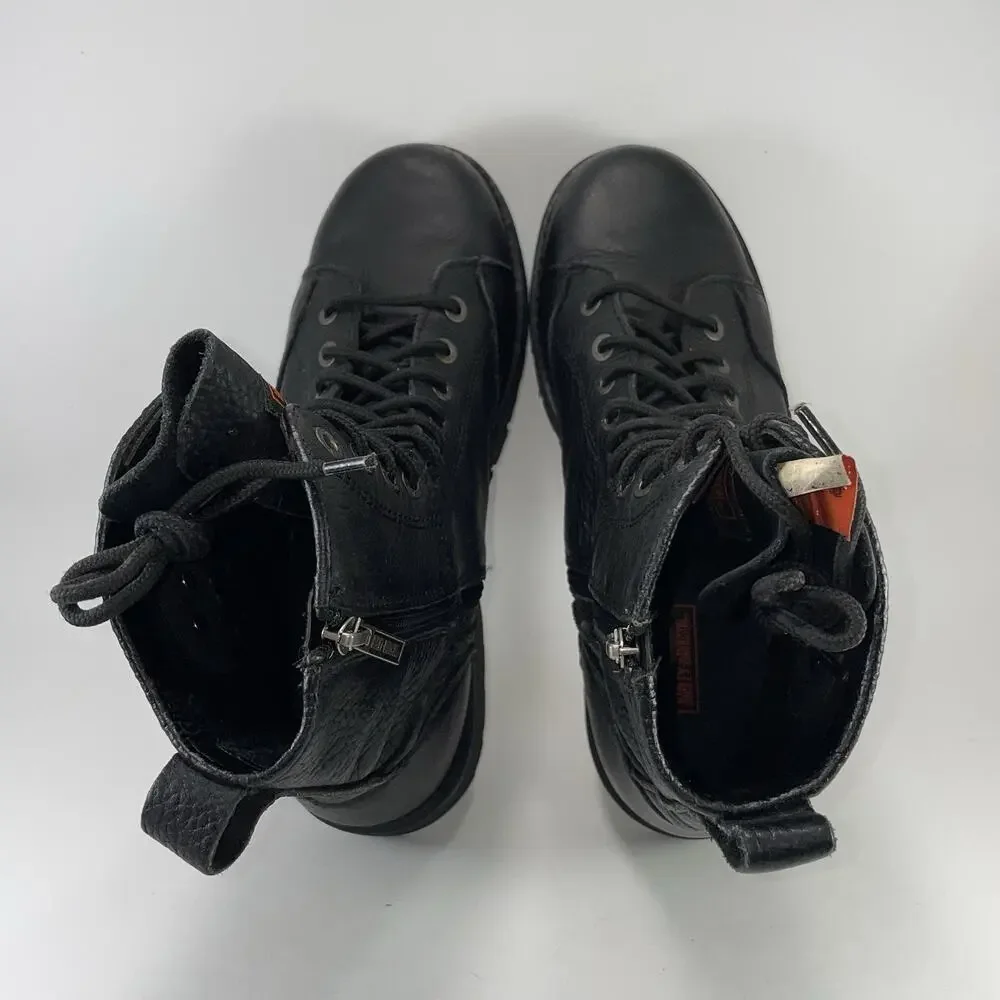 Harley-Davidson Edgefield Leather Lace Up Side Zip Riding Boots Mens Size 12